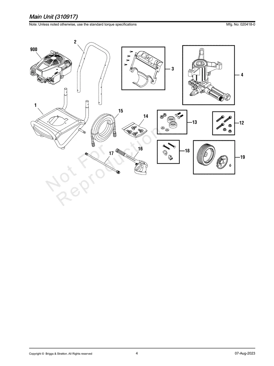 BRIGGS AND STRATTON, 020418-0, 2023, IPL.4
